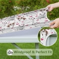 thumbnail image 6 of Bull Terriers and Hearts Square Fitted Tablecloth with Elastic Edge,Square Table Cover,Washable Elastic Table Cover for Home Kitchen Party Decor 36"x36", 6 of 6