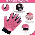thumbnail image 3 of Upgrade Pet Grooming Gloves, Grooming Gloves for Dogs, Cats, Rabbits & Horses with Long and Short Hair, Efficient Pets Hair Remover Mittens - 1 Pair (Pink), 3 of 12