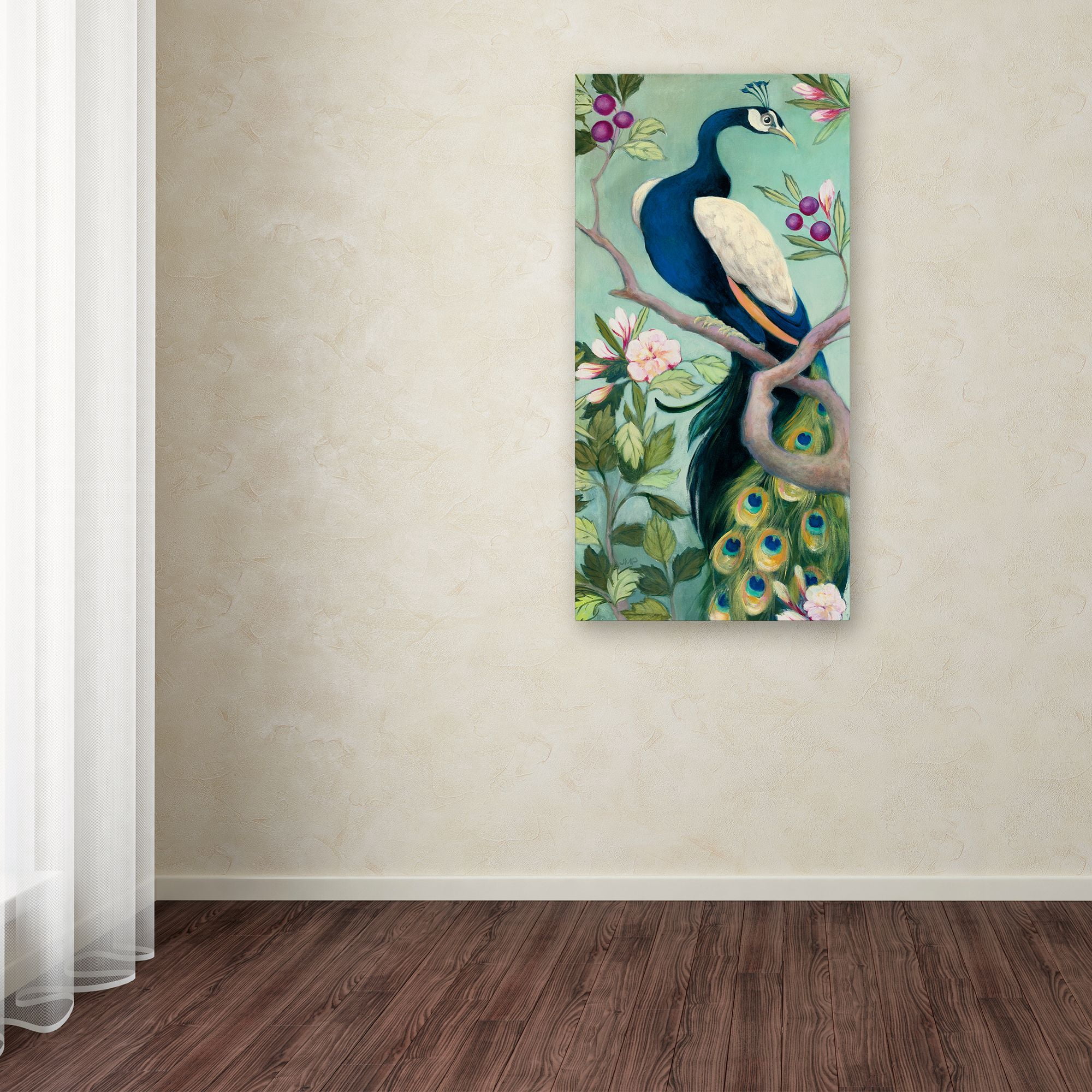 Trademark Fine Art 'Pretty Peacock I' Canvas Art by Julia Purinton