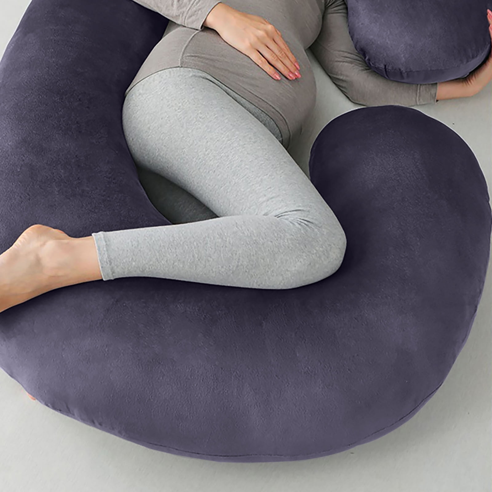 Premium Ultra Soft Pregnancy Pillow, C Shaped Full Body Pillow Maternity Pillow for Women 51.2 inch, Pregnancy Pillows for Sleeping Pregnant Must Have with Jersey Removable Cover