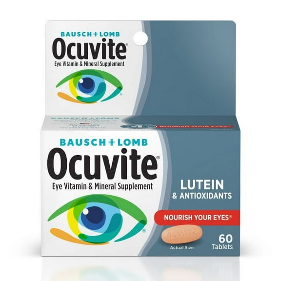 Bausch & Lomb Ocuvite Eye Vitamin & Mineral Supplement with Lutein 60 Each