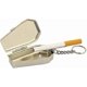thumbnail image 1 of White Iron Casket Shaped Pocket Ashtray Portable Ashtray With Lids Ash Box School Bags With Charging Port (silver 1pc), 1 of 5