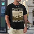 thumbnail image 4 of Sexy Pontoon Captain Classic Men's Cotton Short Sleeve HD Print Tee for Casual T-Shirt Crew Neck Top Black L, 4 of 7
