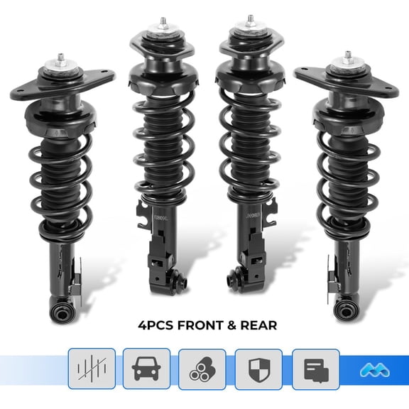 4x Front Strut & Rear Shock Absorbers Coil Spring for 2007-2015 Mini Cooper FWD