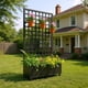thumbnail image 2 of Yeshouse Jardinera metálica con enrejado, bancal elevado con ruedas, jardinera galvanizada para plantas trepadoras y enredaderas, bancal negro con drenaje, jardinera móvil para patio y balcón, 2 of 7