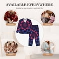 thumbnail image 7 of Pofeuu Bohemian Vintage Pattern Print Womens Pajamas Set Long Sleeve Sleepwear Button Down Nightwear Soft Pj Lounge Sets Button Down Pajamas Women-Large, 7 of 7