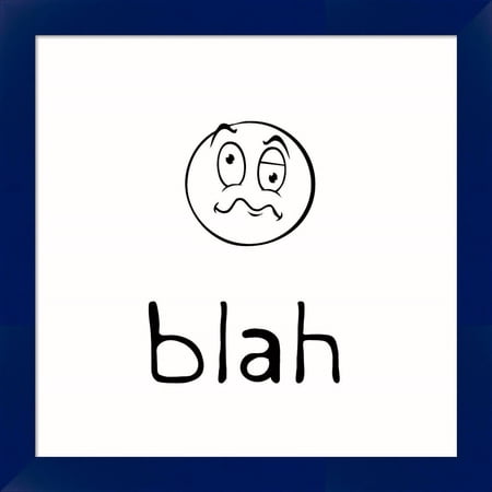 Great Art Now Blah by Lauren Rader, Framed Wall Art, 14W x 14H