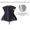 thumbnail image 4 of Women 26 Steel Boned Mesh Corsets Longline Heavy Duty Waist Trainer Long Torso Cincher, SZ1794-Black-XS, 4 of 6