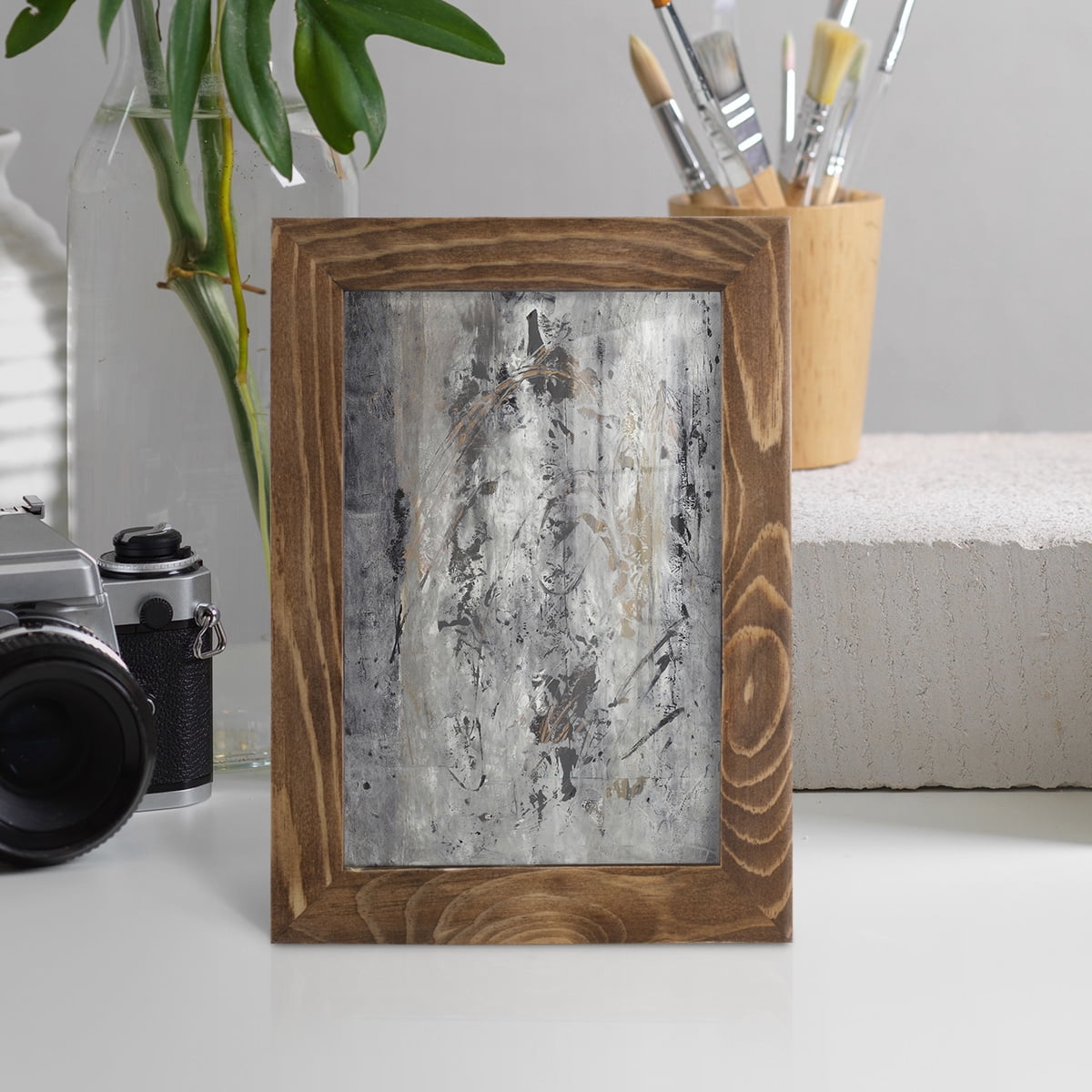 Ancient Marks II - Framed Print w/glass - Walnut