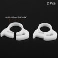 thumbnail image 2 of Uxcell 2 Pack Plastic 15.2-16.2 mm Adjustable Double Snap Grip Hose Clamps, White, 2 of 5