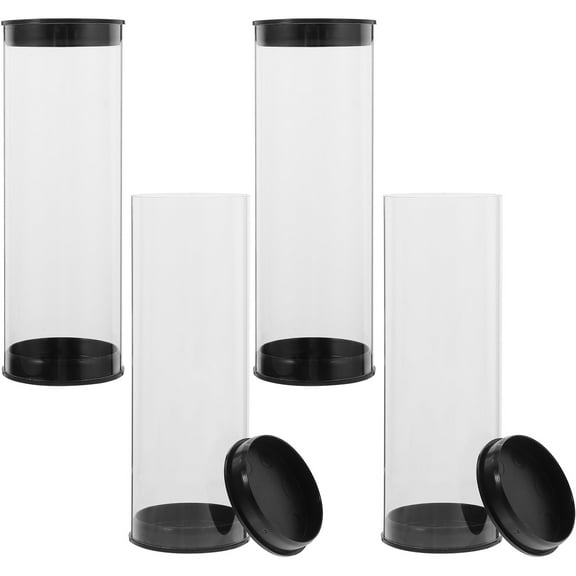 TEHAUX Golf Storage Tubes Clear PVC 4-Pack for Home Display and Golf