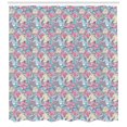 thumbnail image 3 of Cherry Blossom Shower Curtain, Fantastic Floral Design of Repeating Mingled Petals Artistic Nature Print, Fabric Bathroom Set with Hooks, 69W X 84L Inches Extra Long, Multicolor, by Ambesonne, 3 of 3
