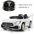thumbnail image 3 of Costway 2 Seater 12V Kids Ride On Car Mercedes Benz AMG GTR w/Remote & LED Lights White, 3 of 10