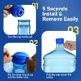 thumbnail image 4 of GKcity Reusable Silicone Water Jug Caps, Leakproof, 5 Count, 4 of 13