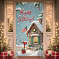 thumbnail image 5 of Winter Theme Happy Holidays Banner Festive Design Christmas Decor Snowy Scene for Holiday Celebration Indoor Display Seasonal Decoration, 5 of 9