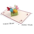 thumbnail image 2 of HONMEET Vivid 3D Up Colored Easter Cards with Floral Grass Patterns Perfect for Holiday Greetings, 2 of 7
