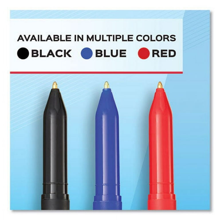 Write Bros. Ballpoint Pen, Stick, Fine 0.8 mm, Black Ink, Black Barrel,  Dozen - BOSS Office and Computer Products