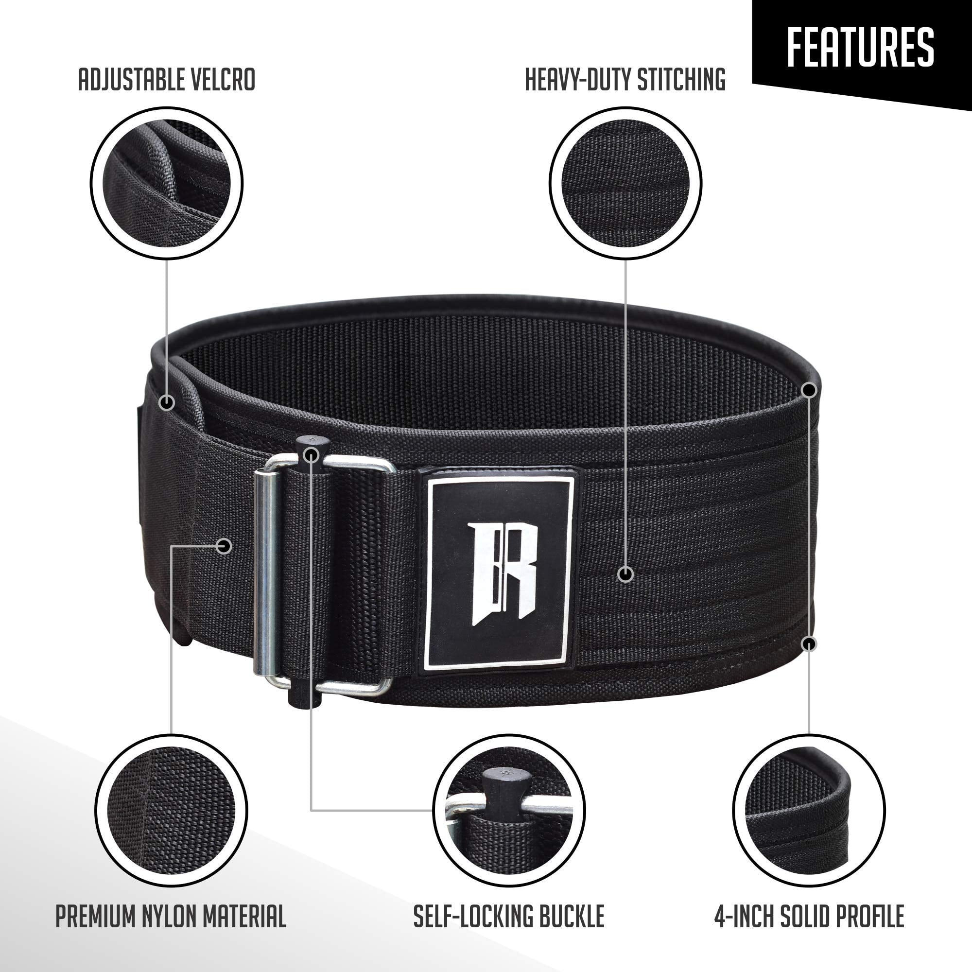 Buy RIMSports Nylon Weight Lifting Belt for Workout Gym Squat and