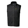 thumbnail image 2 of Men's Cutter & Buck Heather Charcoal FIU Panthers Mainsail Sweater-Knit Big & Tall Full-Zip Vest, 2 of 3