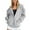 Gray, variant on Oversized Zip Up Hoodie for Women Baggy Loose Basic Zipper Hooded Sweatshirt Coat Y2K Jacket(Light Gray,M)