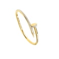 thumbnail image 3 of Brazalete en forma de clavo con zirconia de oro laminado, 3 of 8