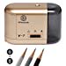 thumbnail image 3 of OfficeGoods Electric Pencil Sharpener - Battery or Cord Powered Portable Sharpener - Perfectly Sharpens Colored Pencils, Drafting Pencils for Artists, Office, School & Home - Gold, 3 of 5