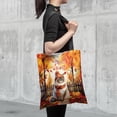 thumbnail image 4 of Happy Thanksgiving Ragdoll Give Thanks Fall Beanie Scarf Welcome All Over Print 3D Canvas Tote Bag Cat Lover Kitten Owner Gifts Idea Reusable Handbag - 00020, 4 of 5