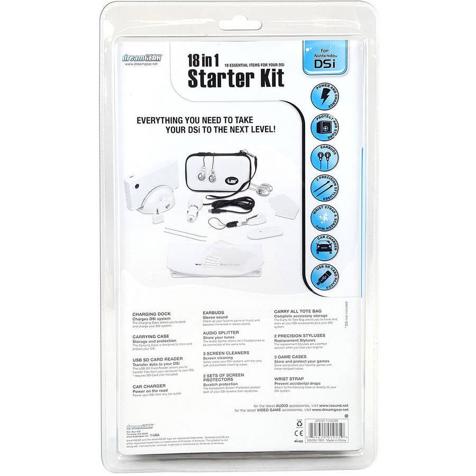 dreamGEAR 18 IN 1 STARTER KIT - Accessory kit for game console - white - for Nintendo DSi - image 2 of 2