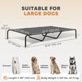 thumbnail image 3 of PawHut Elevated Outdoor Dog Bed, Raised Dog Bed for Large Dogs, Grey, 3 of 10