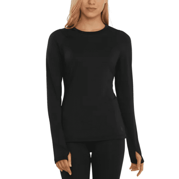 Spyder Ladies' Brushed Long Sleeve Crewneck Black XXL