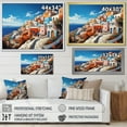 thumbnail image 4 of Designart "Cityscape Popart Colorful Santorini painting I" Santorini Floater Framed Wall Decor, 4 of 7