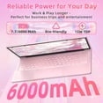 thumbnail image 4 of 15.6" Pink Laptop Computer AMD Athlon Silver 3050E, 16GB RAM 512GB SSD, FHD IPS Display, Backlit KB, Fingerprint, Webcam Privacy Shutter,180 ° Hinge, Win 11 Pro, USB-C, HDMI, Ultra-Thin, 4 of 6