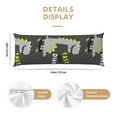 thumbnail image 3 of Bingfone Body Pillow Cover Long Pillow Case With Zipper Decorative Bedding Pillowcase 20"X54" Soft Cushion Pillow Case For Bedroom-Cute Dinosaur, 3 of 8