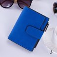 thumbnail image 1 of ITFABS Women's Short Leather Wallet Matte Surface Hasp Simple Bifold Small Handbag, 1 of 4