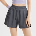 thumbnail image 2 of Ltctricy Athletic Shorts for Women Elastic High Waisted 2 in 1 Running Shorts Workout Gym Shorts with Pockets, 2 of 7