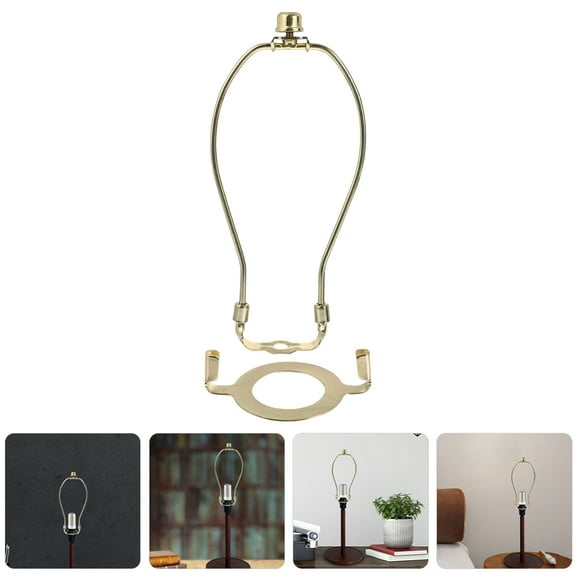 GOOHOCHY  Metal Lamp Harp Repair Kit for Table Lamps Holder Tan Shade with