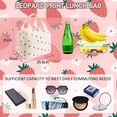 thumbnail image 2 of Lunch Bags for Women Insulated Reusable, Beige Strawberry Corduroy Lunch Box for Women - Leakproof Boite a Lunch Femme for Work/School/Picnic, Thermal Cooler Bag with Front Pocket, 2 of 7