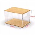 thumbnail image 3 of Vitrina de acrílico transparente con puerta, caja a prueba de polvo ensamblable para figuras de acción y modelos de automóviles, organizador de escritorio apilable, 3 of 5