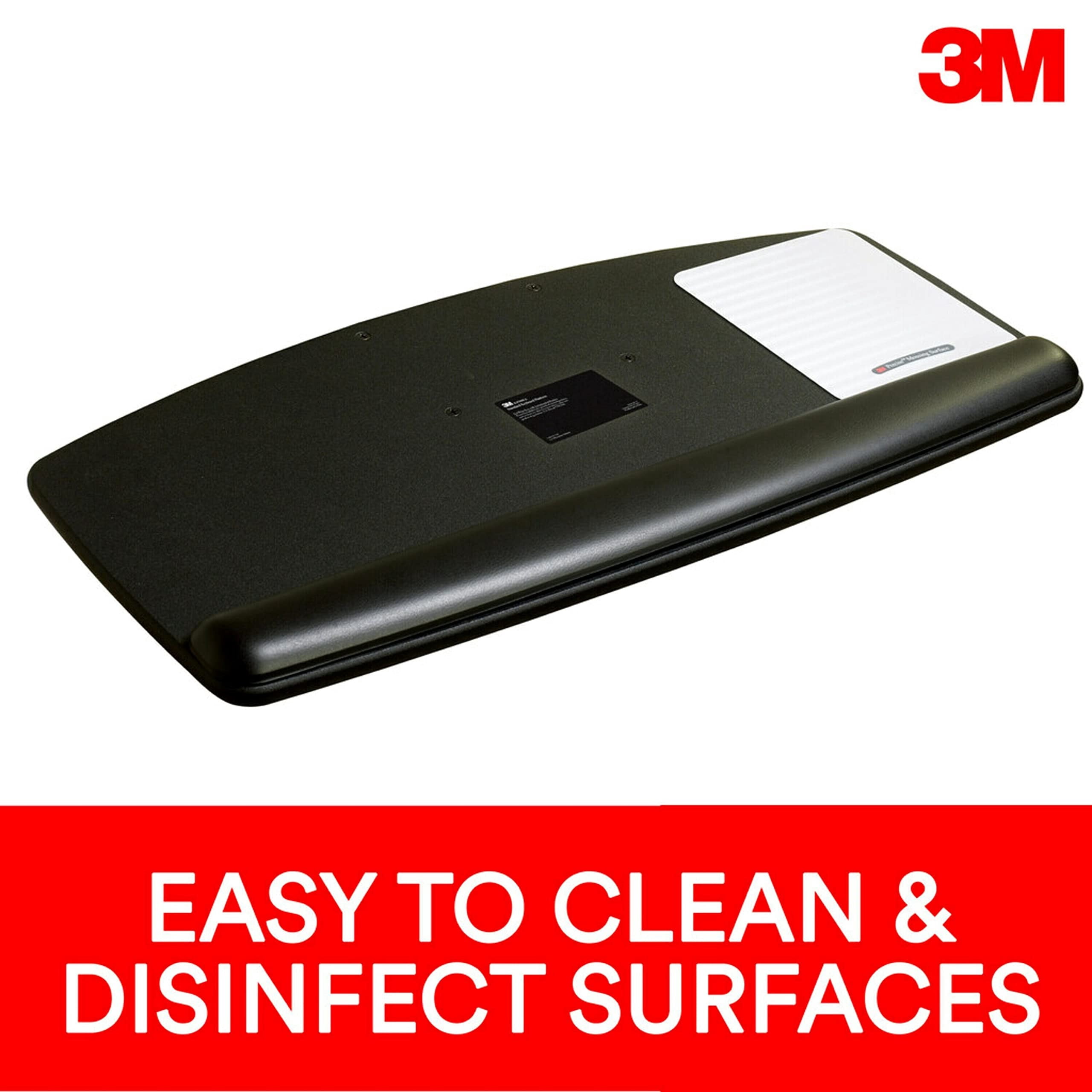3M, MMMAKT90LE, Easy Adjust Keyboard Tray with Standard Keyboard and Mouse Platform, 1, Black
