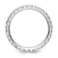 thumbnail image 2 of 14k White Gold Polished Size 7.5 U-Shared Prong 1 carat Diamond Complete Eternity Band, 2 of 6