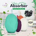 thumbnail image 3 of 4 Pack Air Purifier Bags 200 Grams Each - Odor Absorber for Home, Car, Pets, Activated Charcoal Natural Freshener, Eco-Friendly & Reusable (Oval Shape), 3 of 4