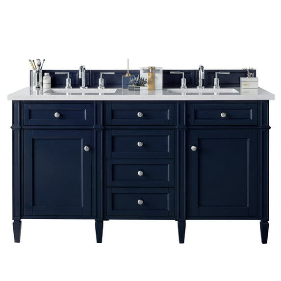 James Martin Vanities 650-V60d-3Clw Brittany 60" Free Standing Double Basin Hardwood
