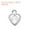 Silver, variant on Jewelry Making Charm, 100 Pack Diamond Heart Pendants Bling Crystal Charm for DIY Necklace Bracelet, Golden