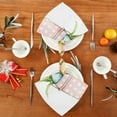 thumbnail image 4 of Satin Napkin Square 20 Inches Soft Smooth Decorative Napkins for Party Wedding Banquet and Dinner Easter Bunny and Bucket, 4 of 8