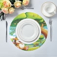 thumbnail image 5 of 15.4inch Round Placemats, DIY Printing Design, Suitable for Kitchen, Table Party Decoration Tigers and Kittens, 5 of 7