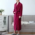 thumbnail image 6 of Prolriy Robes for Women, Women's Double Pocket Flannel Bathrobe Soft and Warm Double Faced Velvet Bathrobe Pajamas and Home Wear BathRobe Womens Robe XL, 6 of 7