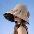 thumbnail image 5 of 1 sombrero de vinilo con protección solar para aleros grandes, sombrero de pescador con lazo, visera superior vacía para verano para niños, 5 of 5