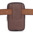 thumbnail image 4 of Bolsa Bolso 5 uds bolso de cuero para tarjetas de moda para hombre cartera con cremallera monedero bolsillo para teléfono (marrón), 4 of 7