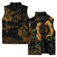 thumbnail image 5 of Chaleco aislante con flores para hombre, chaquetas de invierno frescas para hombre, abrigo cálido duradero con rosas y plantas, ropa barata para hombre, chaquetas de plumas para hombre 2024, 5 of 5