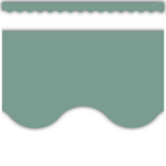 Retreat Green Scalloped Border Trim [TCR9244]